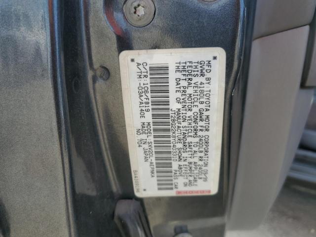 JT2BG22K8Y0403310 - 2000 TOYOTA CAMRY CE GRAY photo 12