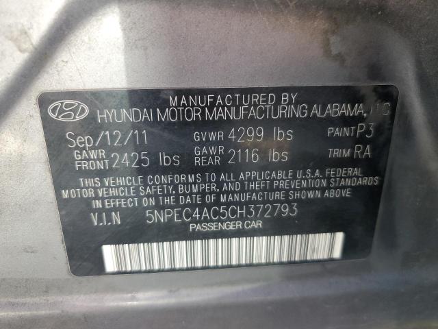 5NPEC4AC5CH372793 - 2012 HYUNDAI SONATA SE Boz foto 12