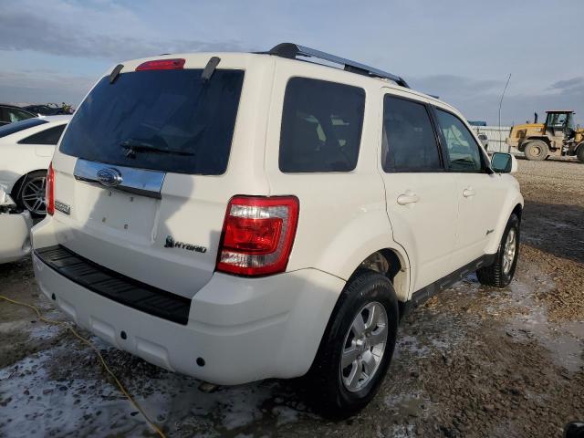 1FMCU49389KA03974 - 2009 FORD ESCAPE HYBRID WHITE photo 3