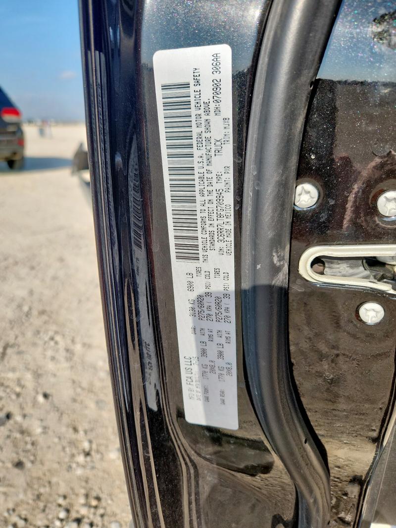 3C6RR7LT8FG709945 - 2015 RAM 1500 SLT BLACK photo 13