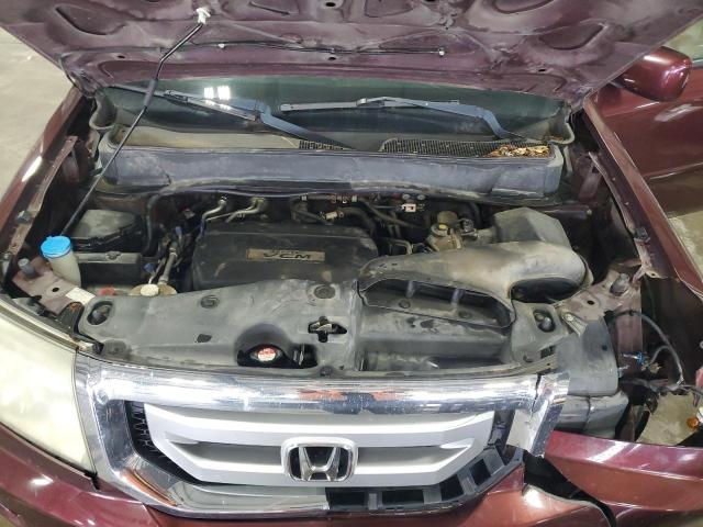 5FNYF48549B028665 - 2009 HONDA PILOT EXL MAROON photo 12