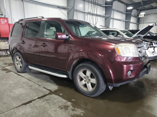 5FNYF48549B028665 - 2009 HONDA PILOT EXL MAROON photo 4