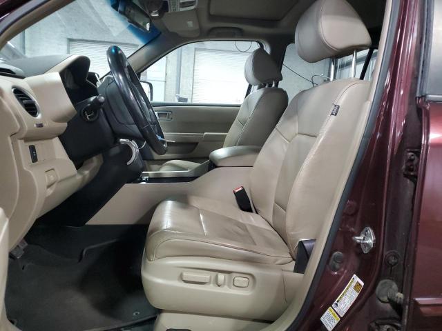 5FNYF48549B028665 - 2009 HONDA PILOT EXL MAROON photo 7