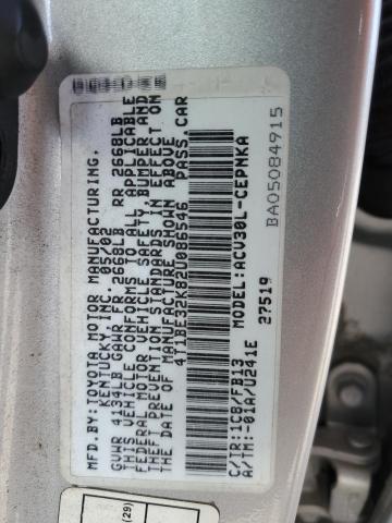 4T1BE32K82U086546 - 2002 TOYOTA CAMRY LE SILVER photo 12