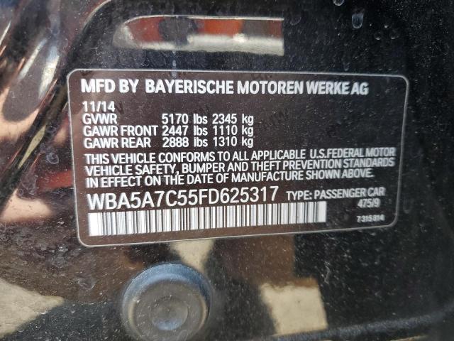 WBA5A7C55FD625317 - 2015 BMW 528 XI Negro foto 13