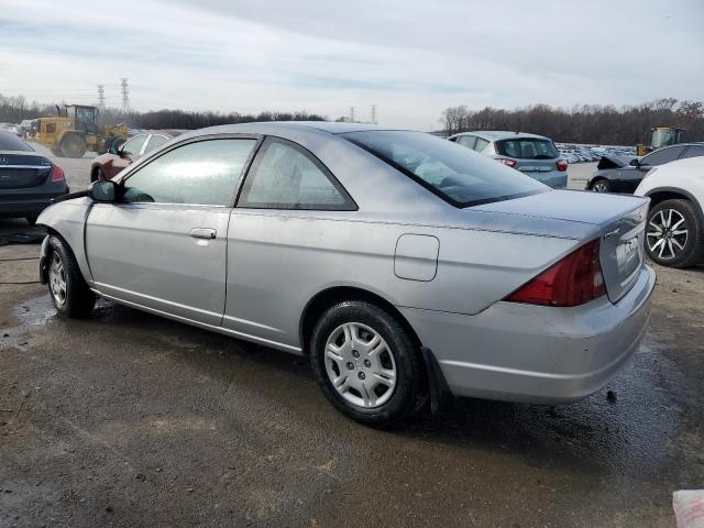 1HGEM22582L045530 - 2002 HONDA CIVIC LX SILVER photo 2