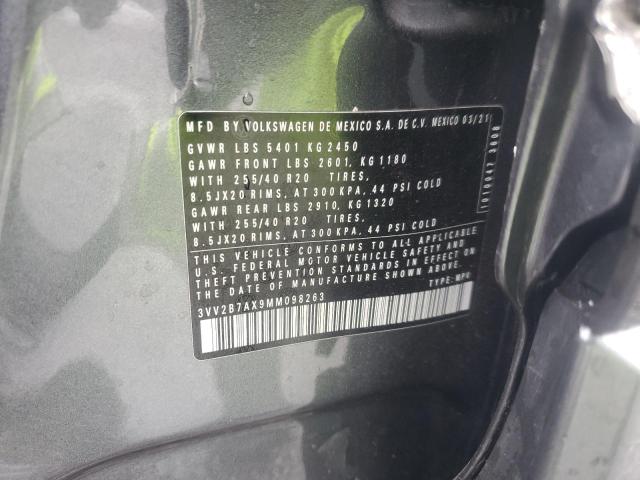 3VV2B7AX9MM098263 - 2021 VOLKSWAGEN TIGUAN SE GRAY photo 13