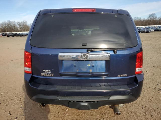 5FNYF4H53FB013618 - 2015 HONDA PILOT EXL BLUE photo 6