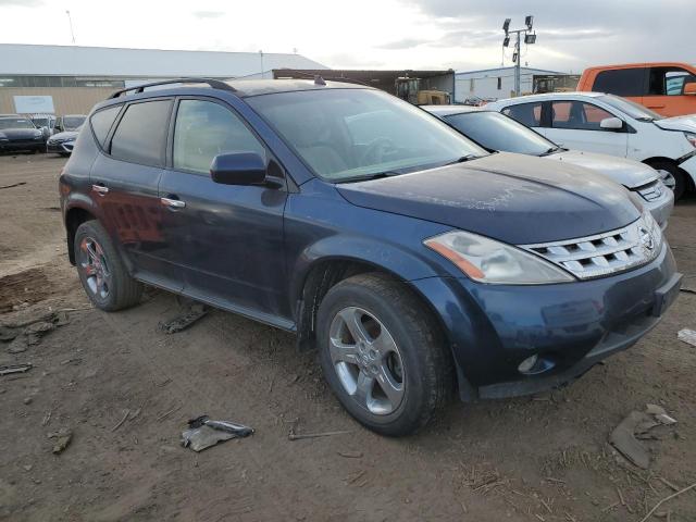 JN8AZ08W24W330474 - 2004 NISSAN MURANO SL BLUE photo 4