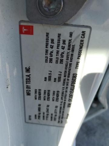 5YJ3E1EA3JF050383 - 2018 TESLA MODEL 3 WHITE photo 12