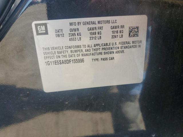 1G11E5SA8DF155996 - 2013 CHEVROLET MALIBU 2LT أسود صورة 12