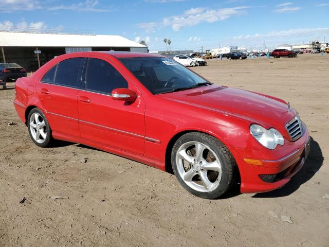 WDBRF52H36A876097 - 2006 MERCEDES-BENZ C 230 RED photo 4