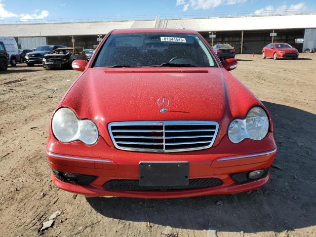 WDBRF52H36A876097 - 2006 MERCEDES-BENZ C 230 RED photo 5