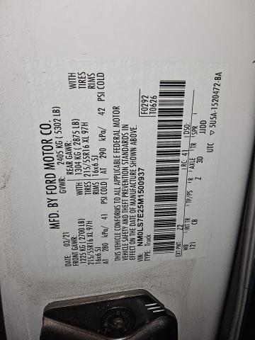 NM0LS7E25M1500937 - 2021 FORD TRANSIT CONNECT XL Beyaz fotoğraf 13