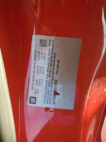 2G1FB3D31E9317222 - 2014 CHEVROLET CAMARO LT RED photo 12