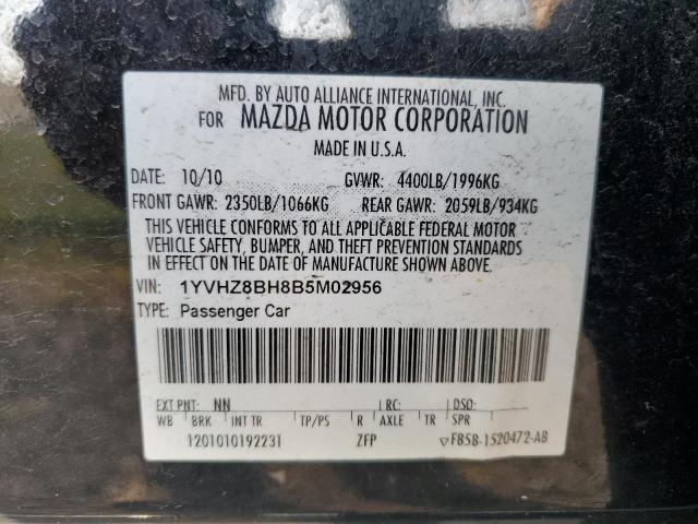 1YVHZ8BH8B5M02956 - 2011 MAZDA 6 I 黑色 照片 12