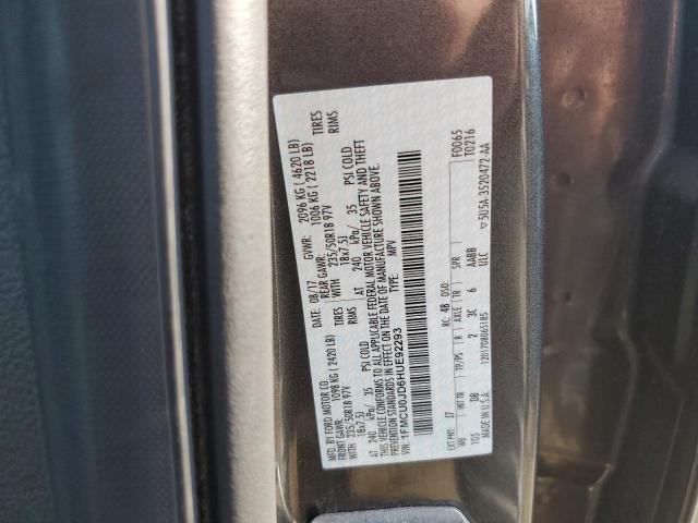 1FMCU0JD6HUE92293 - 2017 FORD ESCAPE TITANIUM GRAY photo 13