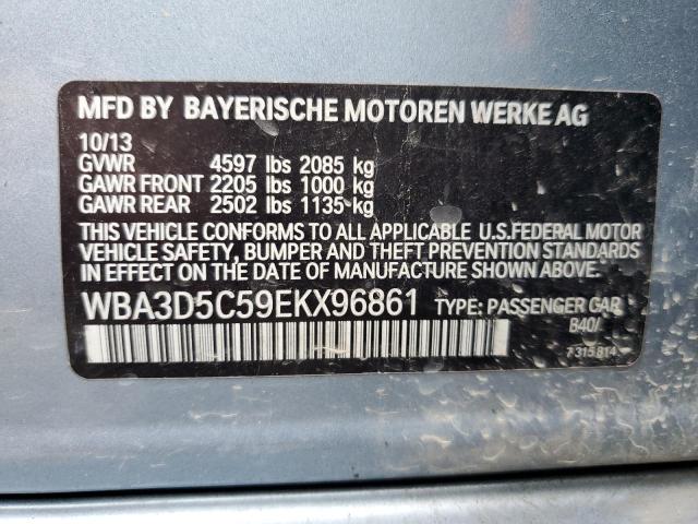 WBA3D5C59EKX96861 - 2014 BMW 328 D XDRIVE BLUE photo 12