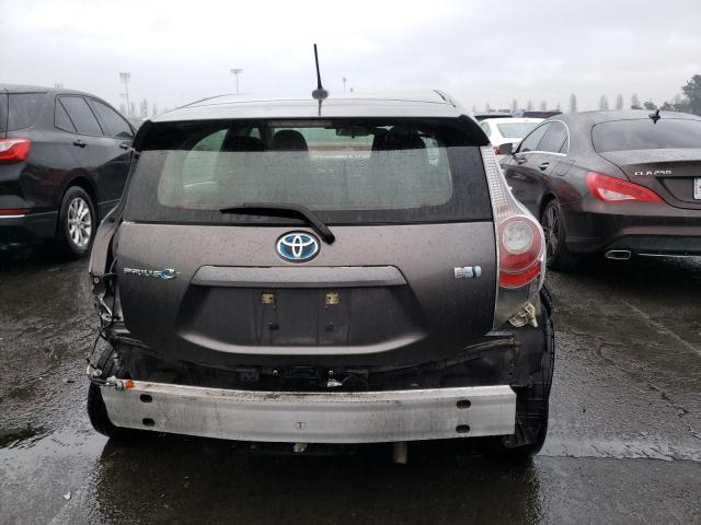 JTDKDTB3XD1552420 - 2013 TOYOTA PRIUS C GRAY photo 6