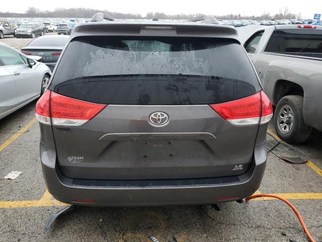 5TDJK3DC8BS022784 - 2011 TOYOTA SIENNA LE GRAY photo 6