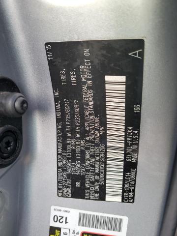 5TDYK3DC6FS684206 - 2015 TOYOTA SIENNA XLE SILVER photo 14