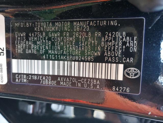 4T1G11AK8PU824585 - 2023 TOYOTA CAMRY SE NIGHT SHADE BLACK photo 13