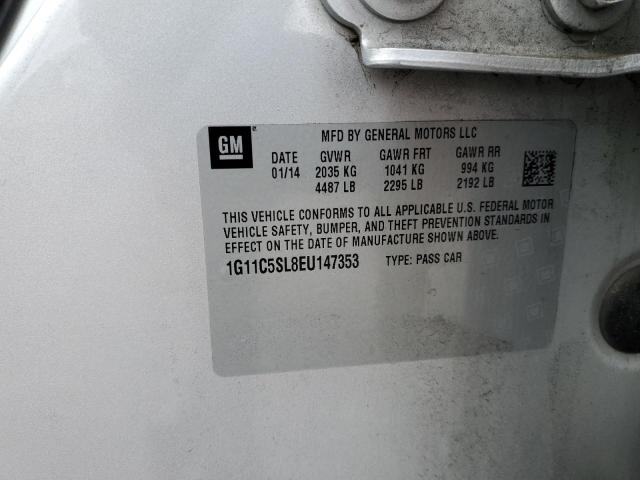 1G11C5SL8EU147353 - 2014 CHEVROLET MALIBU 1LT 银色 照片 13