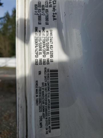 ZFBERFAT3G6C73020 - 2016 RAM PROMASTER თეთრი ფოტო 13