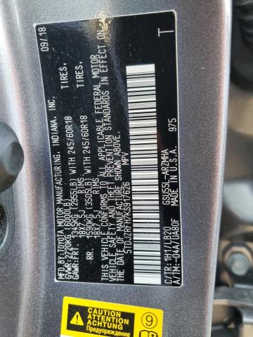 5TDJZRFH7KS917626 - 2019 TOYOTA HIGHLANDER SE CHARCOAL photo 13