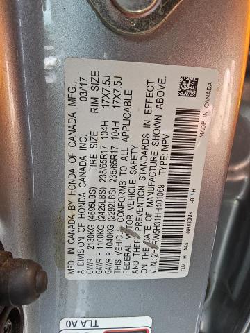 2HKRW5H31HH401069 - 2017 HONDA CR-V LX Күміс фото 13