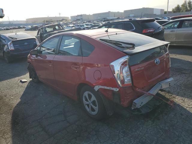 JTDKN3DU2F0419159 - 2015 TOYOTA PRIUS RED photo 2