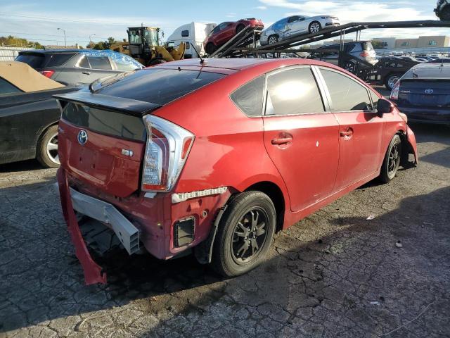 JTDKN3DU2F0419159 - 2015 TOYOTA PRIUS RED photo 3