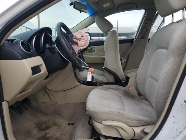 JM1BK12G861540007 - 2006 MAZDA 3 I WHITE photo 7