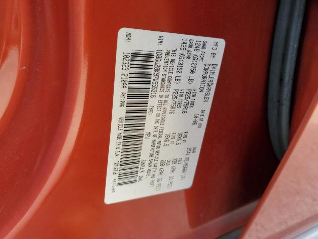 1D8GU28K97W555316 - 2007 DODGE NITRO SXT ORANGE photo 14