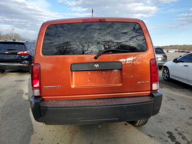 1D8GU28K97W555316 - 2007 DODGE NITRO SXT ORANGE photo 6