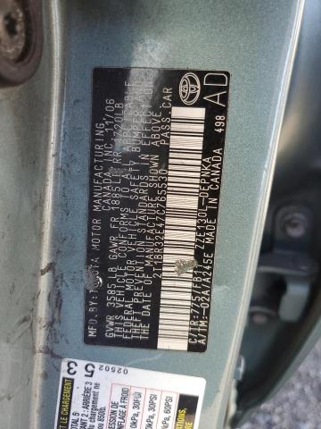 2T1BR32E47C765530 - 2007 TOYOTA COROLLA CE TEAL photo 12