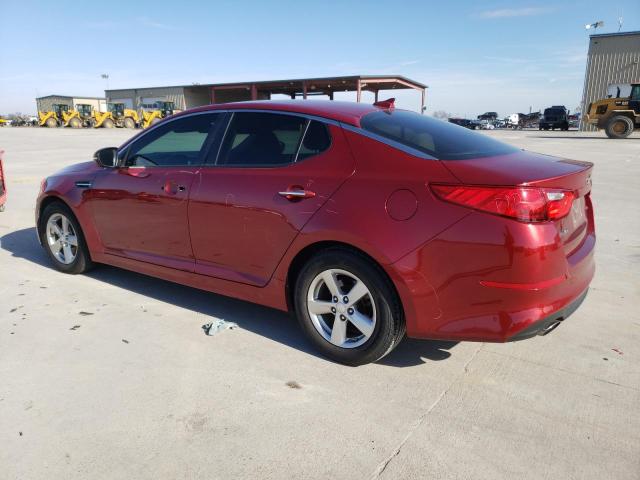 5XXGM4A74FG382546 - 2015 KIA OPTIMA LX RED photo 2