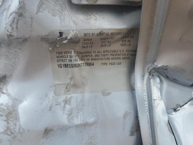 1G1BE5SM2H7178964 - 2017 CHEVROLET CRUZE LT SILVER photo 12