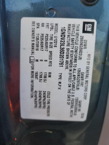 1GNDV23L36D201761 - 2006 CHEVROLET UPLANDER LS 蓝色 照片 13