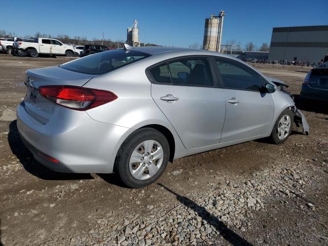 3KPFK4A72JE177505 - 2018 KIA FORTE LX SILVER photo 3