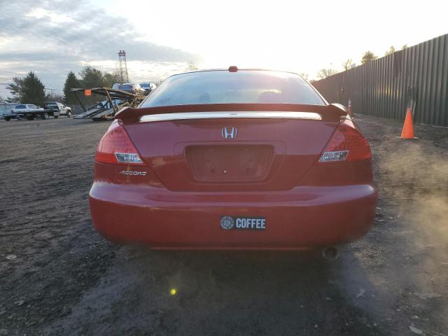 1HGCM72647A001735 - 2007 HONDA ACCORD EX RED photo 6