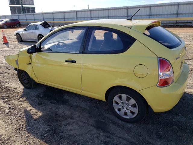 KMHCM36C29U120369 - 2009 HYUNDAI ACCENT GS YELLOW photo 2