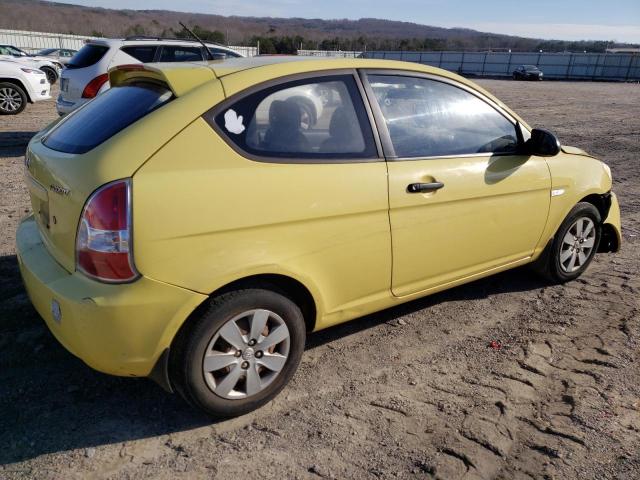 KMHCM36C29U120369 - 2009 HYUNDAI ACCENT GS YELLOW photo 3