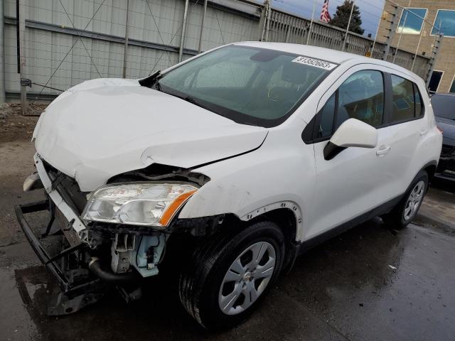 3GNCJKSBXGL232372 - 2016 CHEVROLET TRAX LS WHITE photo 1