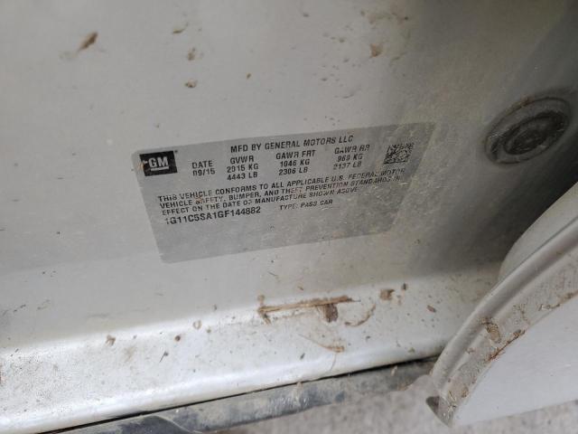 1G11C5SA1GF144882 - 2016 CHEVROLET MALIBU LIM LT 白色 照片 12