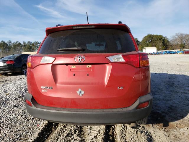 2T3ZFREV3FW212992 - 2015 TOYOTA RAV4 LE RED photo 6