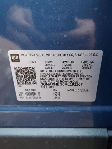 3GNAXHEG0RL191107 - 2024 CHEVROLET EQUINOX LS BLUE photo 13