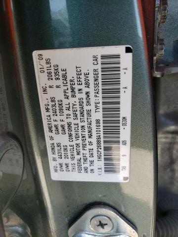 1HGCP26889A101698 - 2009 HONDA ACCORD EXL GREEN photo 13