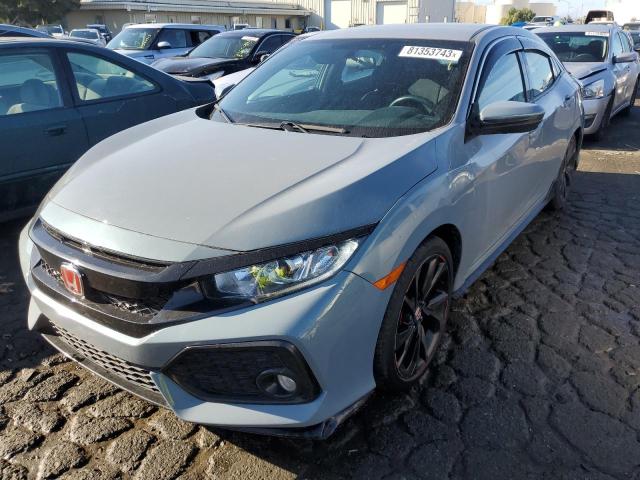 SHHFK7G46JU206687 - 2018 HONDA CIVIC SPORT GRAY photo 1