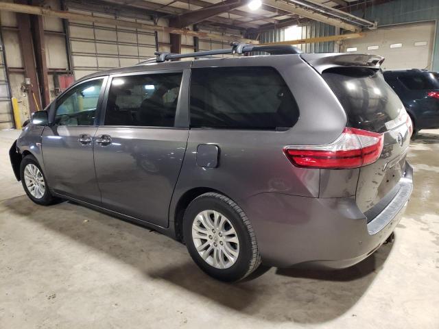 5TDYK3DC4FS551752 - 2015 TOYOTA SIENNA XLE GRAY photo 2